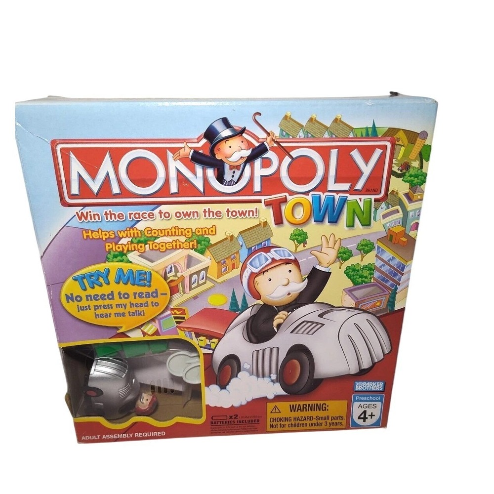 Monopoly Town Board‎ Game Parker Brothers Preschool Talking Mr Monopoly Complete